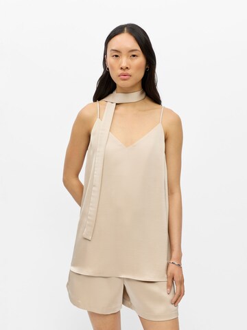 OBJECT Top in Beige: voorkant