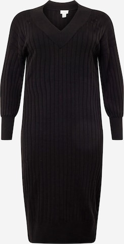 Robes en maille 'New Tessa' ONLY Carmakoma en noir : devant
