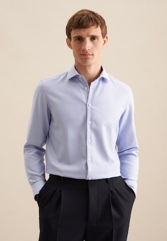 SEIDENSTICKER Slim fit Zakelijk overhemd in Blauw: voorkant