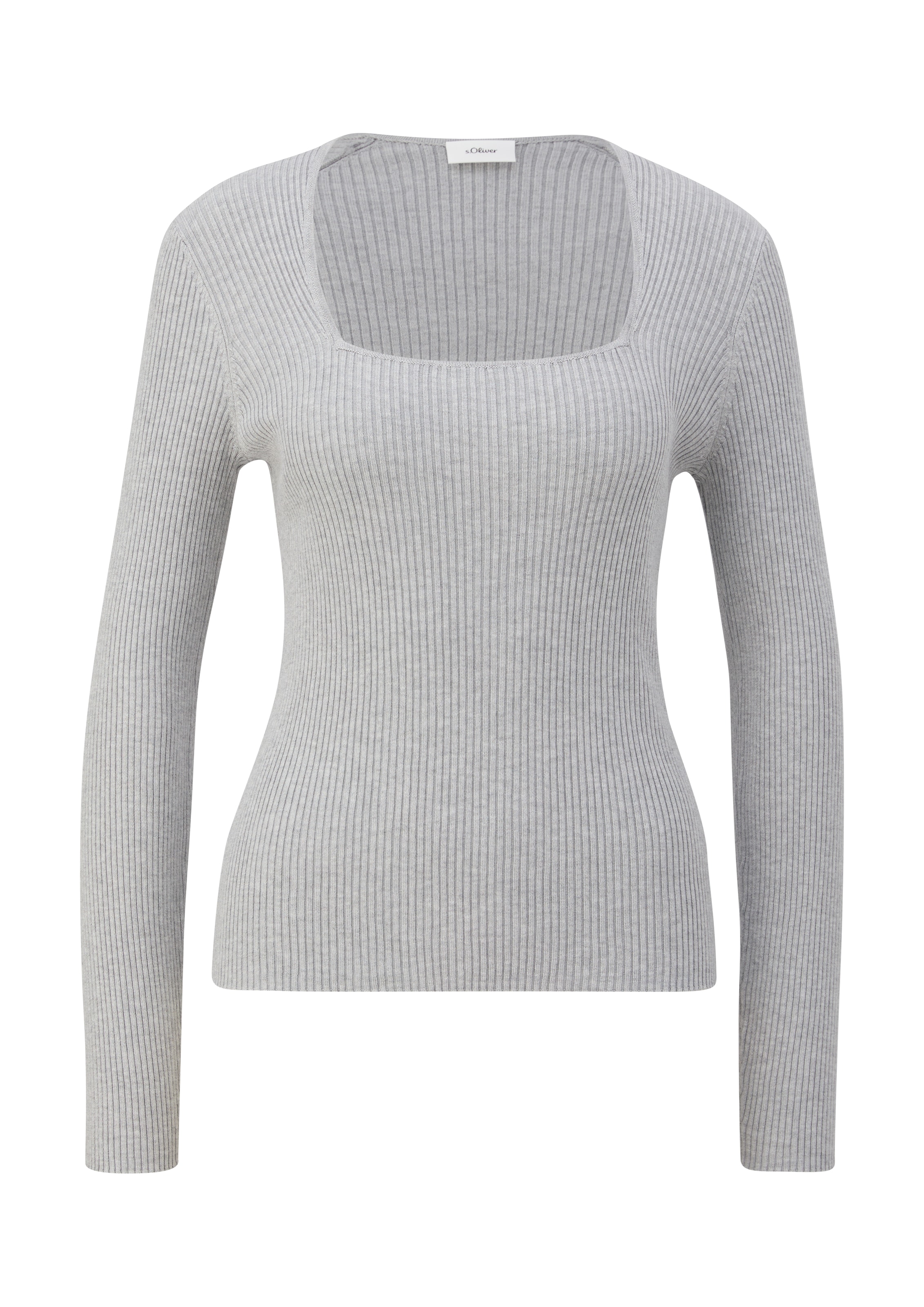 s.Oliver BLACK LABEL Pullover in Grau: Vorderseite