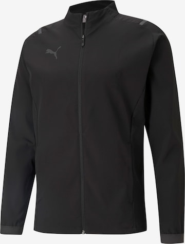 PUMA Athletic Jacket in Black: front