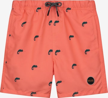 Shorts de bain Shiwi en orange : devant