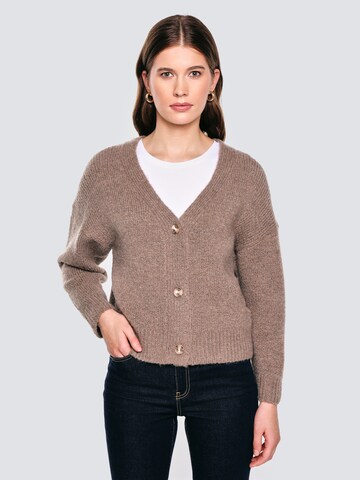 BIG STAR Knit cardigan ' KARDILA ' in Brown: front