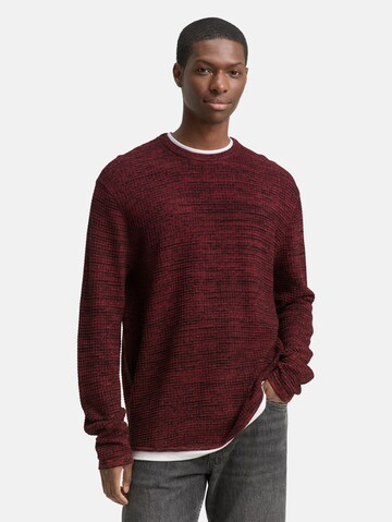TOM TAILOR DENIM Sweater in Red: front