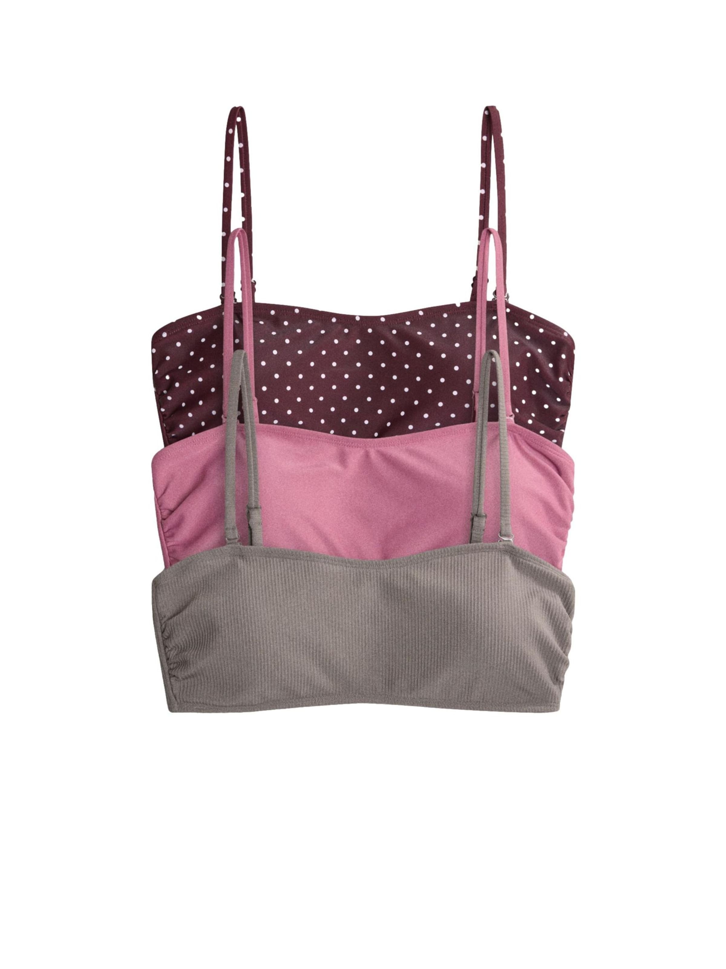 Bandeau Hauts de bikini The Set en gris : devant