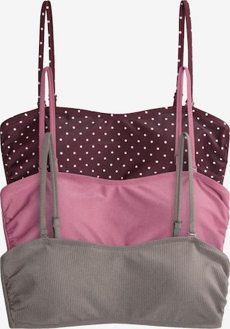 Bandeau Hauts de bikini The Set en gris : devant