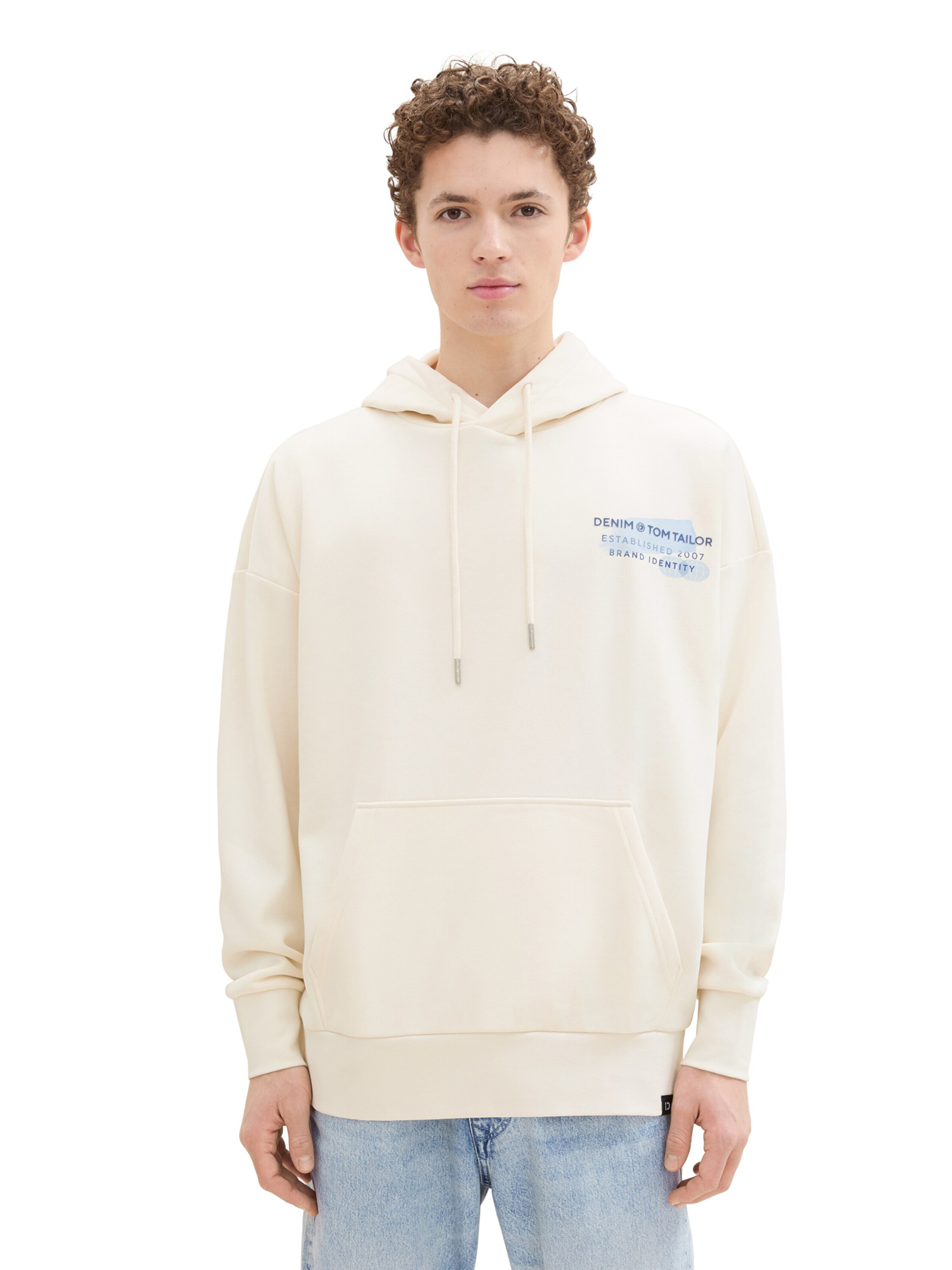 TOM TAILOR DENIM Sweatshirt in Wit