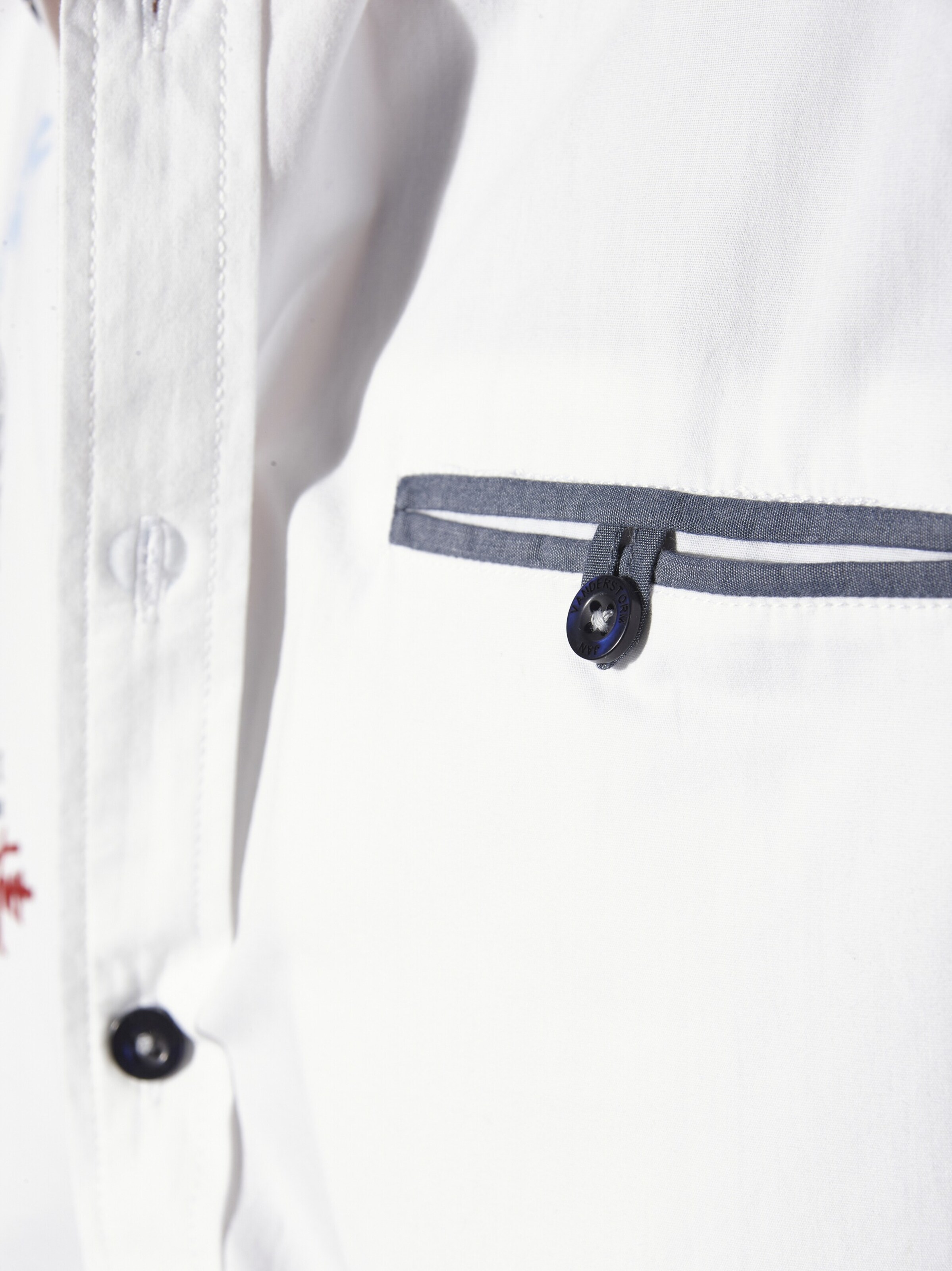 Jan Vanderstorm Comfort Fit Kurzarmhemd ' Bergthal ' in Weiß