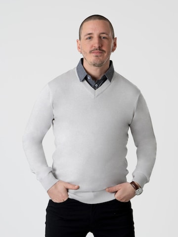 PANTONECLO Sweater 'Pantoneclo Men’s Mock Sweater' in Grey