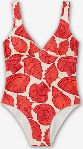 Triangle Maillot de bain Gisela en rouge : devant