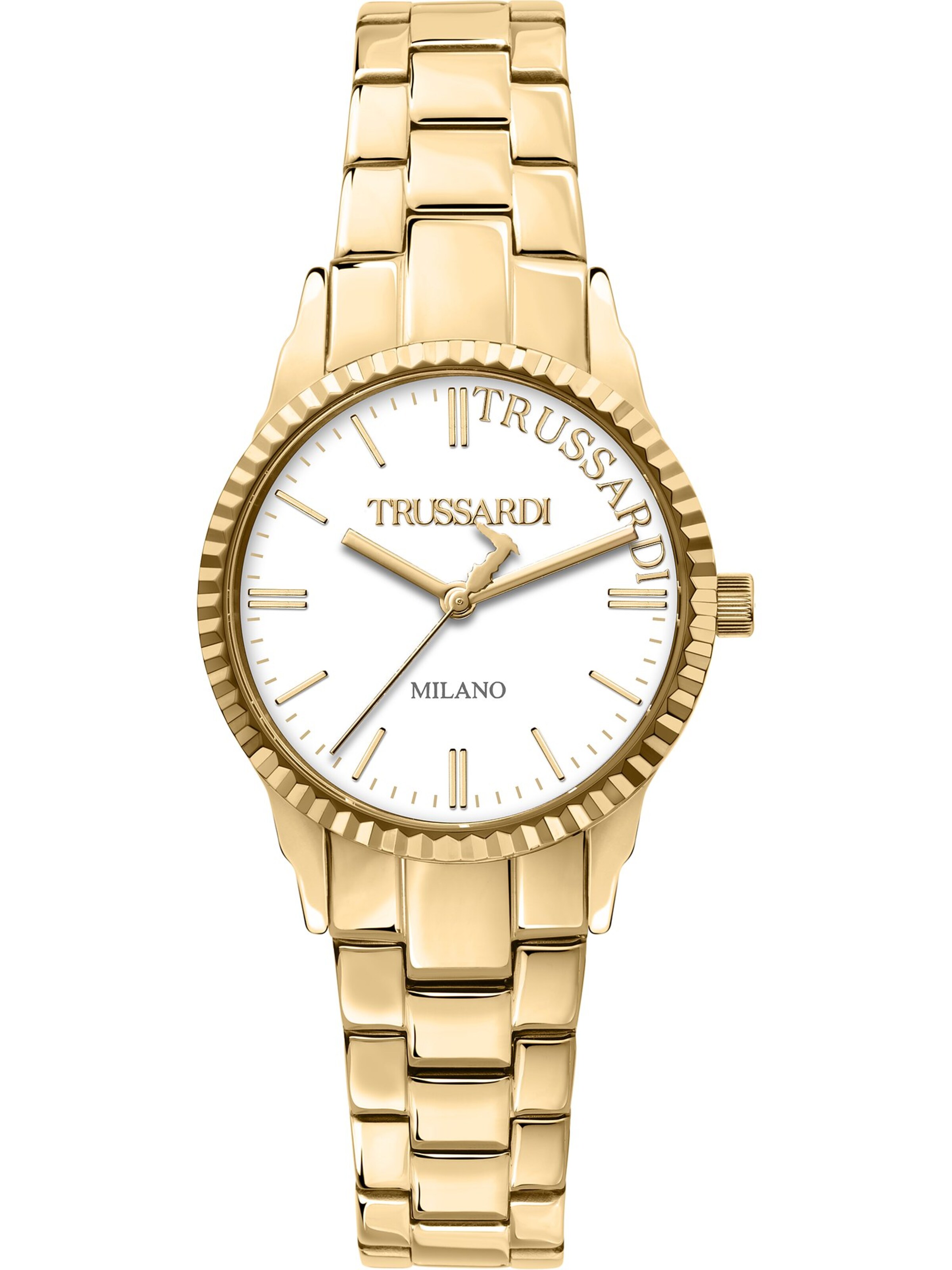 Trussardi Analoguhr in Gold: Vorderseite