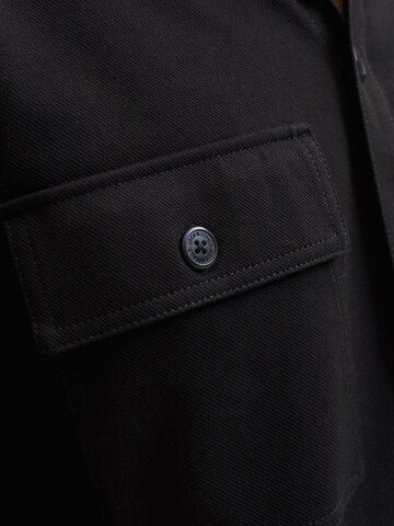 JACK & JONES Zip-Up Hoodie 'JJEWILLIAM' in Black