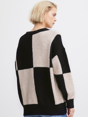 ICHI Knit Cardigan in Black