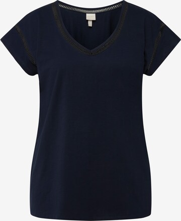 Ulla Popken Shirt  (GOTS) in Blau: predná strana