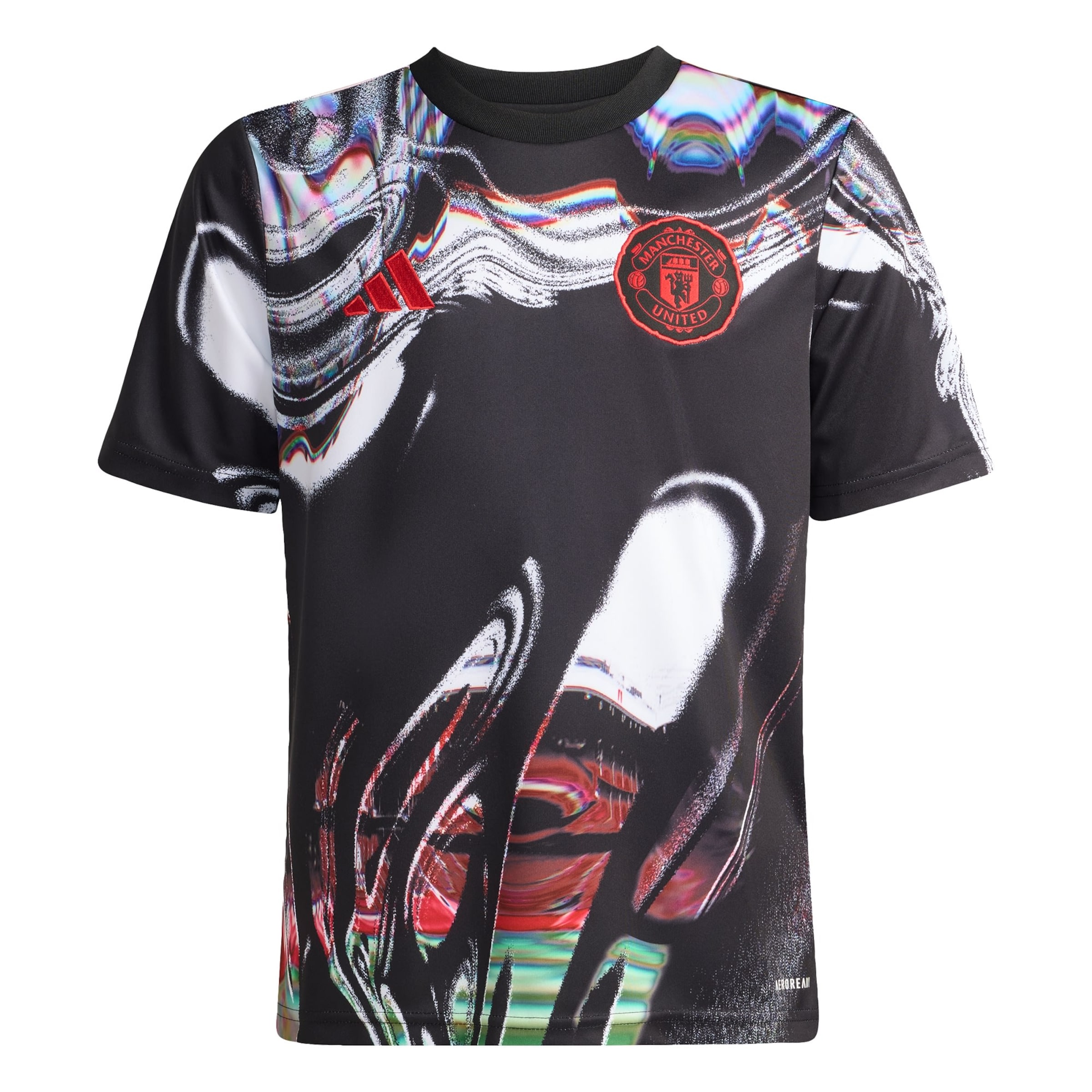 ADIDAS PERFORMANCE - Camiseta funcional 'Manchester United 25/26 Pre-Match' en negro: frente
