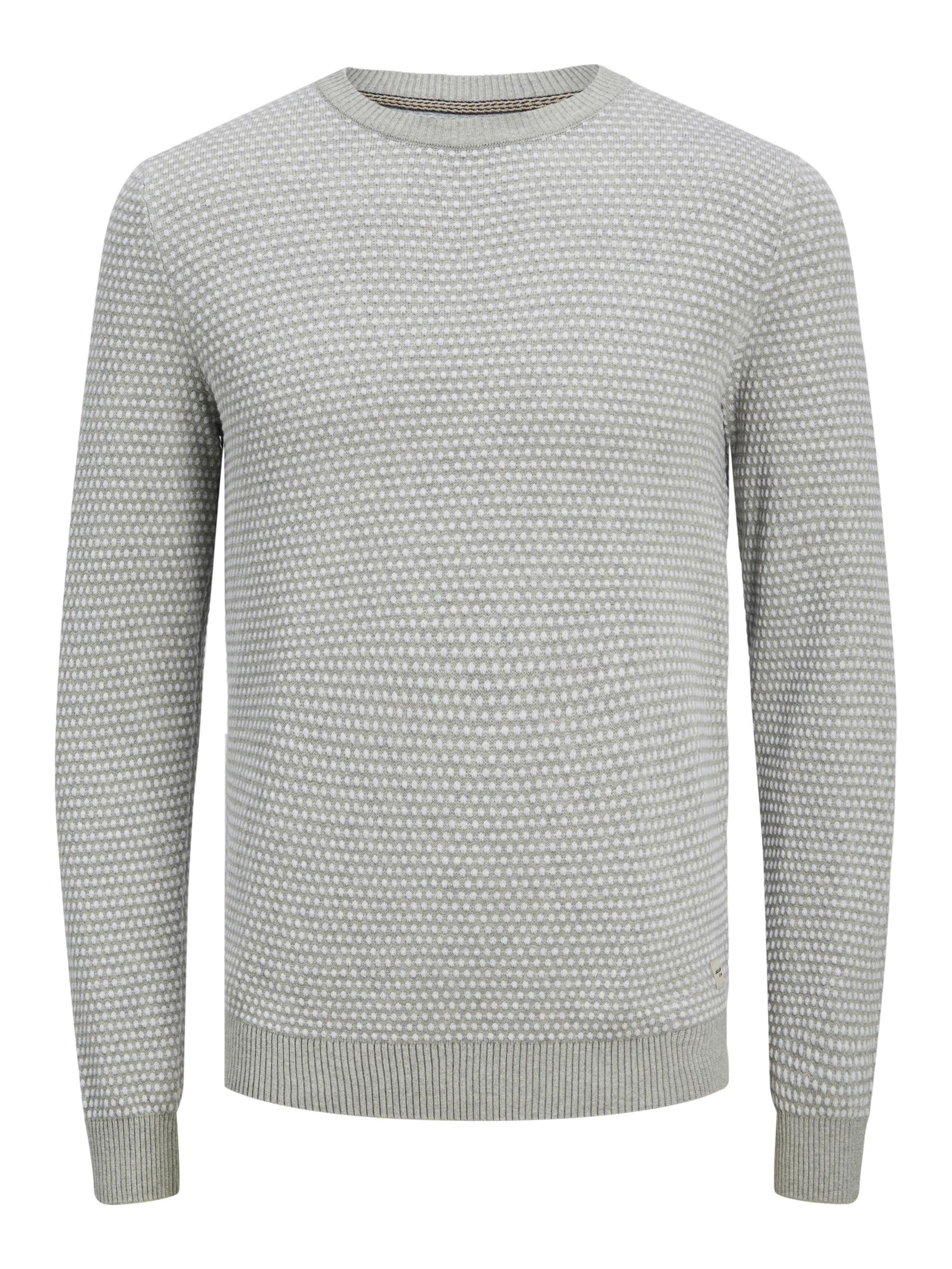 JACK & JONES Sweater 'JJEAtlas' in XS in Light grey / White, Item view