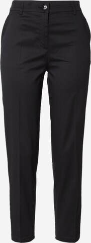 Sisley Slim fit Pleated Pants in Black: front