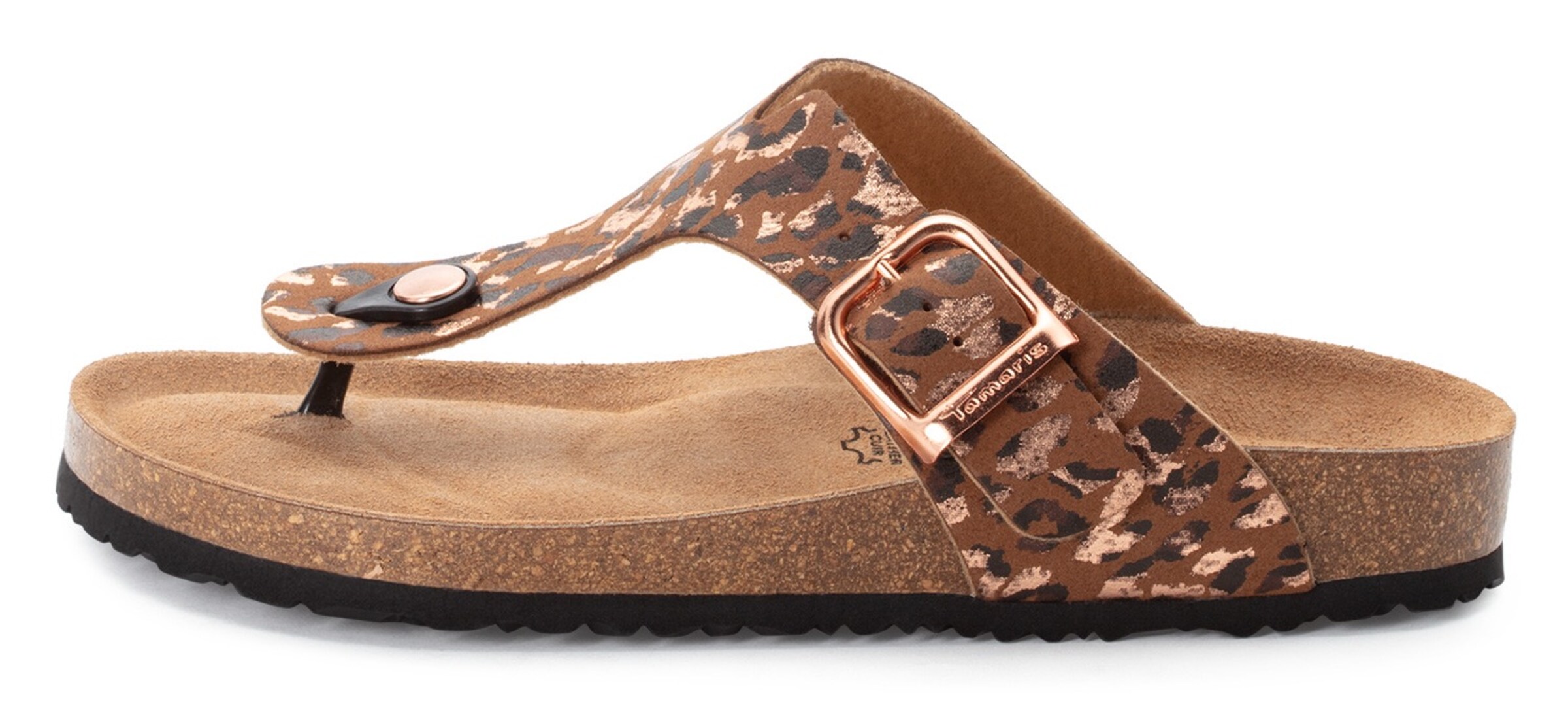 Tamaris T-Bar Sandals in Brown