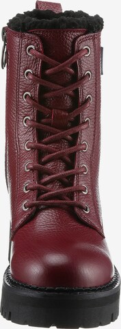 Tommy Jeans Lace-Up Ankle Boots in Red