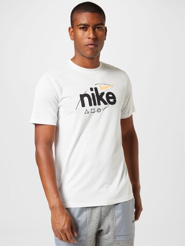 NIKE Performance Shirt 'WILD CLASH' in White: front