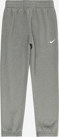 NIKE Tapered Workout Pants in Grey: front