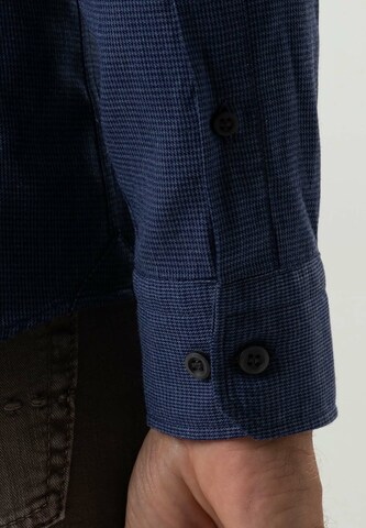 Black Label Shirt Regular fit Zakelijk overhemd 'MELANGE' in Blauw