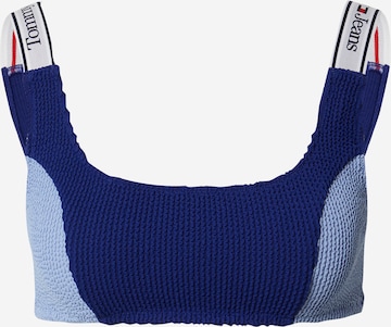 Tommy Jeans - Bustier Top de bikini en azul: frente