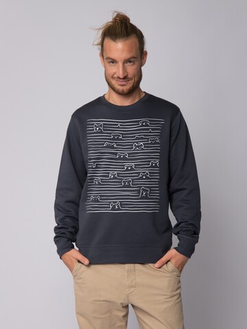 Sweat-shirt ' Doodle Dogs ' Watapparel en gris : devant
