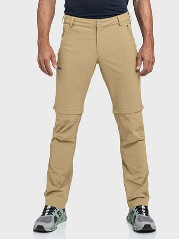 Schöffel Slimfit Outdoorhose 'Folkstone' in Beige: predná strana