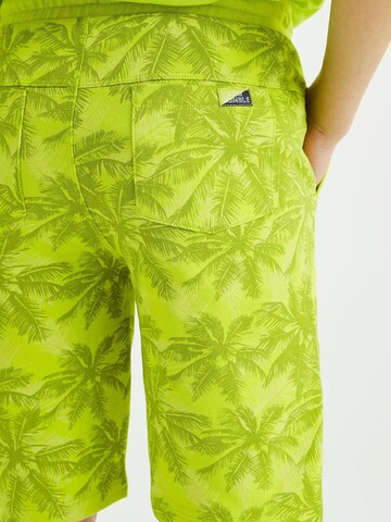 WE Fashion Slimfit Broek in Groen