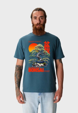 Oldskull Shirt 'ASIAN BONSAI' in Blue: front