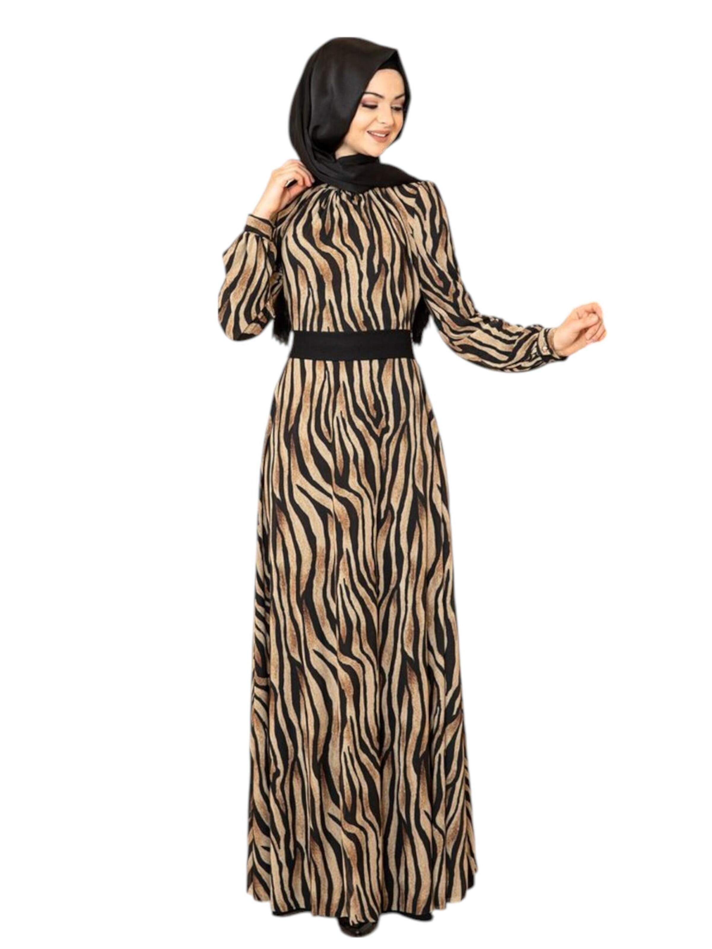 fashionshowcase Jurk 'Safari Chic' in Zwart