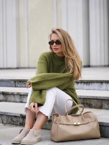 Estro Mocassins in Beige: voorkant