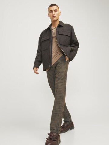 JACK & JONES Slim fit Chino Pants 'JPSTMarco JJConnor' in Brown
