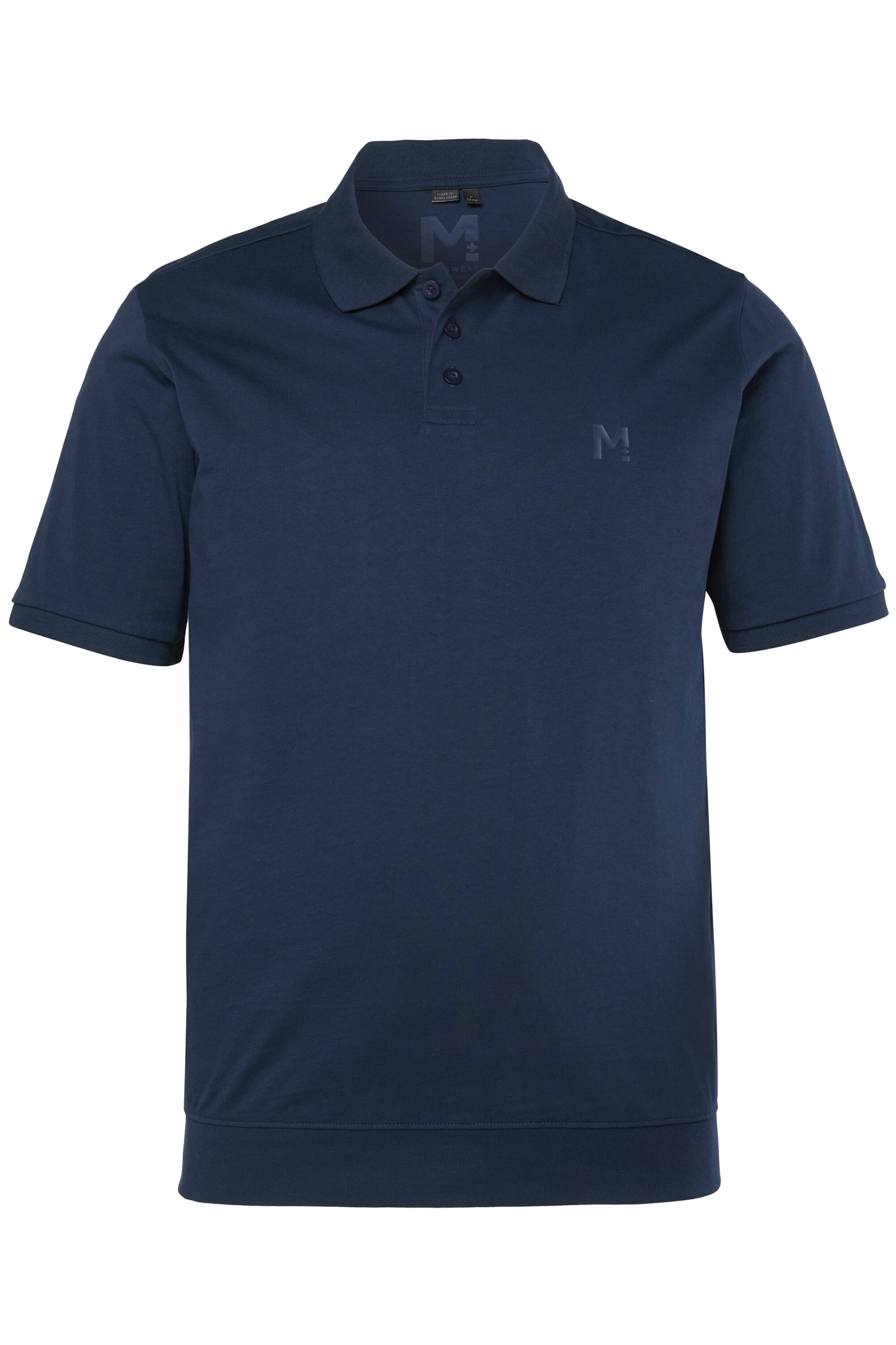 Men Plus Poloshirt in Blau: Vorderseite