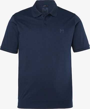 Men Plus Poloshirt in Blau: Vorderseite