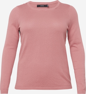 Pull-over Vero Moda Curve en rose : devant