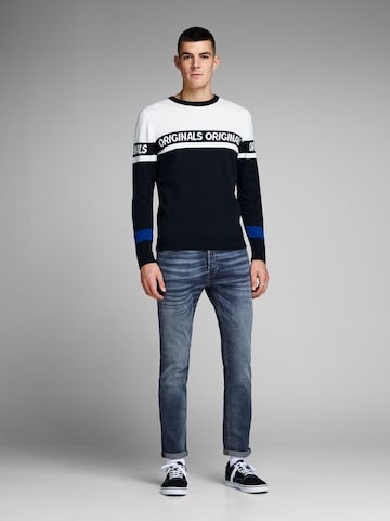 JACK & JONES Slimfit Jeans 'Tim Original' i blå