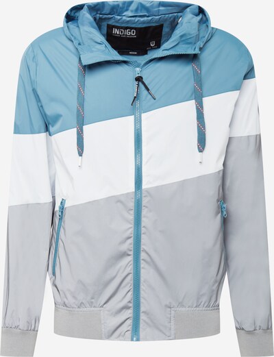 INDICODE JEANS Between-Season Jacket 'Joseph' in Light blue / Grey / Off white, Item view