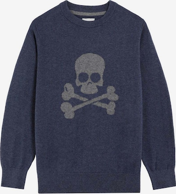 Scalpers Neulepaita 'Skull Intarsia' värissä sininen: etupuoli