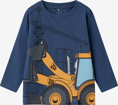 NAME IT T-Shirt 'NESTO' en bleu foncé / gris foncé / orange / noir, Vue avec produit