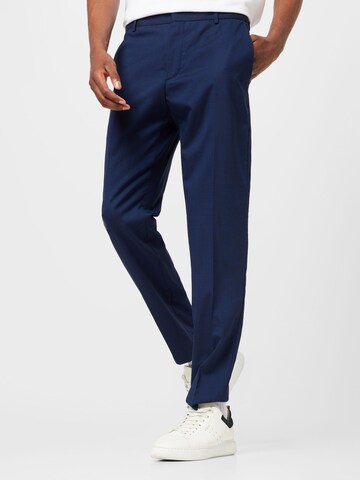 Regular Pantalon à plis Calvin Klein en bleu : devant