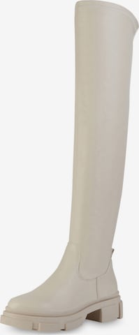Van Hill Overknees 'Grace' in Beige: Vorderseite