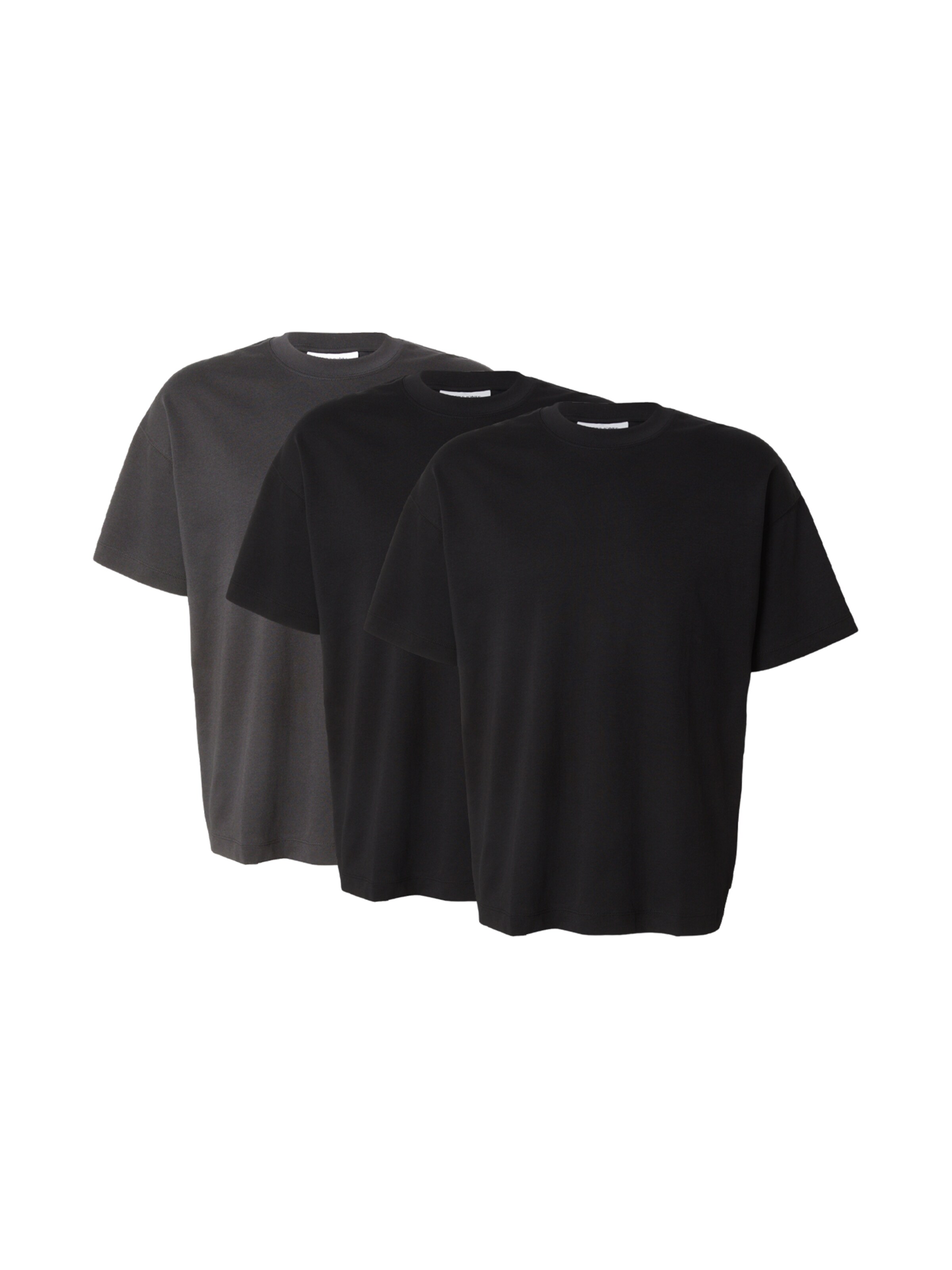 JACK & JONES Μπλουζάκι 'JJEBARRON' σε S σε σκούρο γκρι / μαύρο, Άποψη προϊόντος
