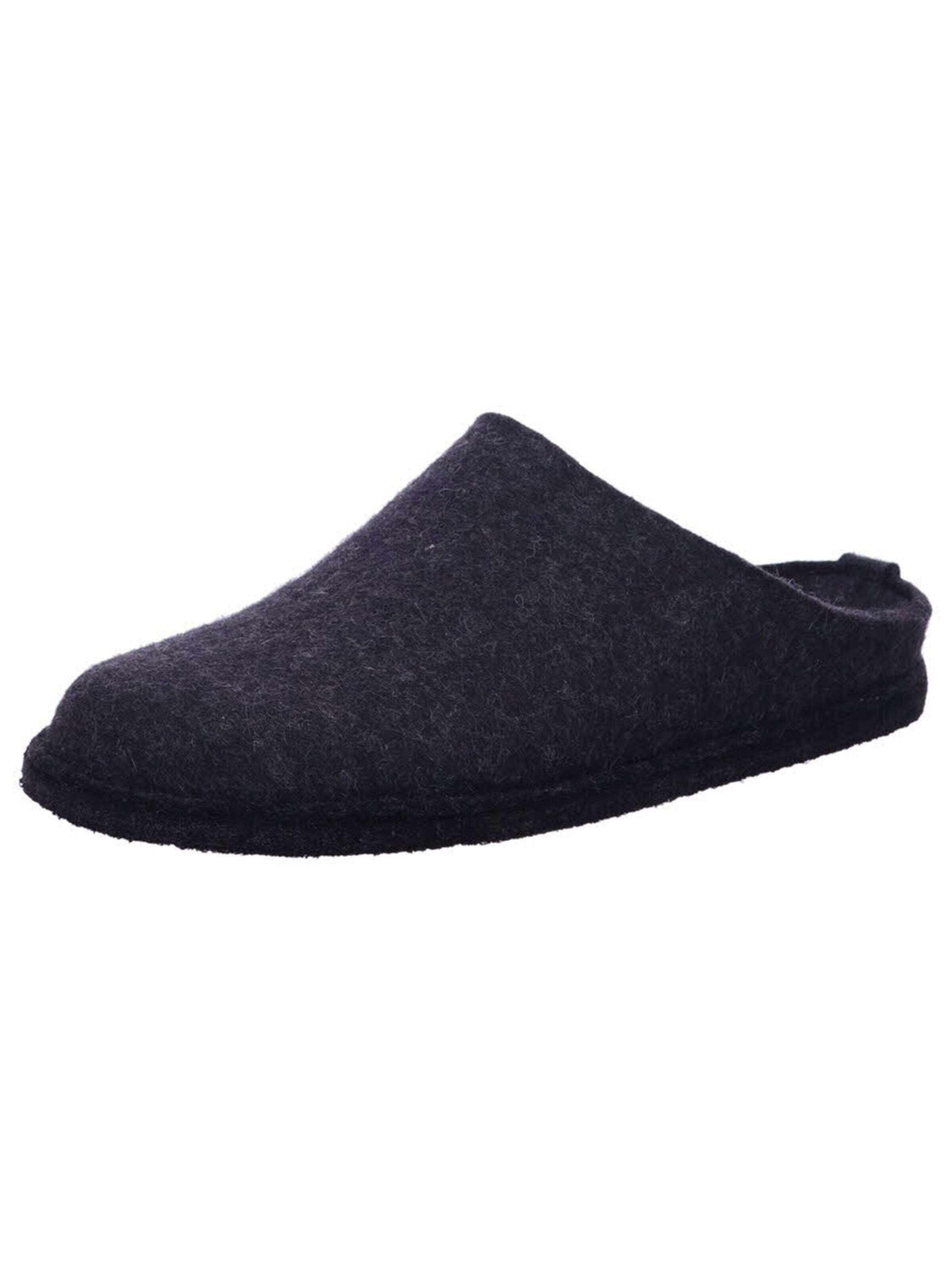 HAFLINGER - Zapatillas de casa 'Hausschuh Herren 311010 77 Textil in schwarz' en negro: frente