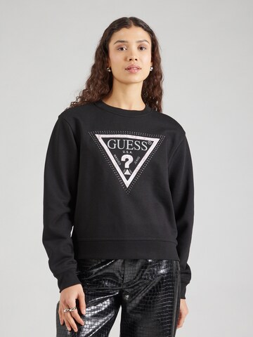 GUESS Sweatshirt 'PYTHON' in Zwart: voorkant