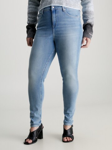 Skinny Jean 'HIGH RISE SKINNY PLUS' Calvin Klein Jeans en bleu : devant