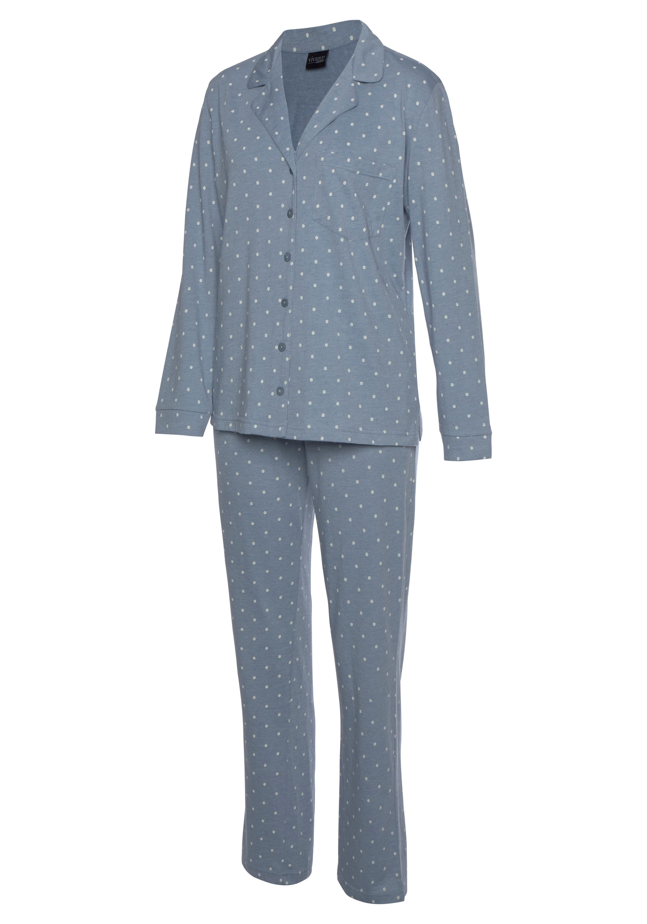 VIVANCE Pyjama 'Dreams' in Blau