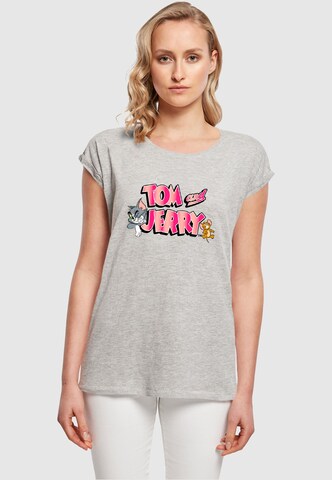 ABSOLUTE CULT T-Shirt 'Tom And Jerry' in Grau: Vorderseite