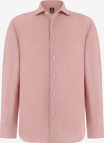 Coupe regular Chemise Boggi Milano en rose : devant